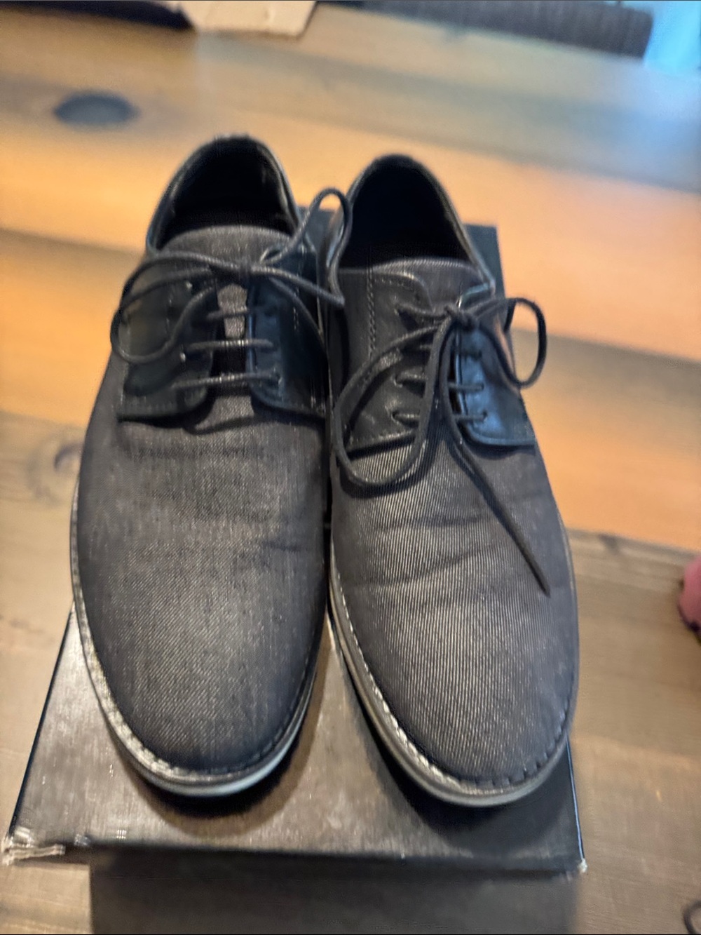 Men's Black Lace-Up Casual Dress Shoes
